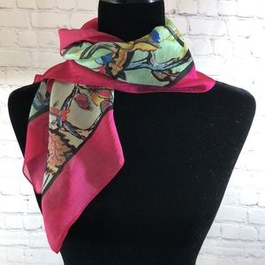 Balenciaga rosabotanica 100% silk made in Italy scarf
